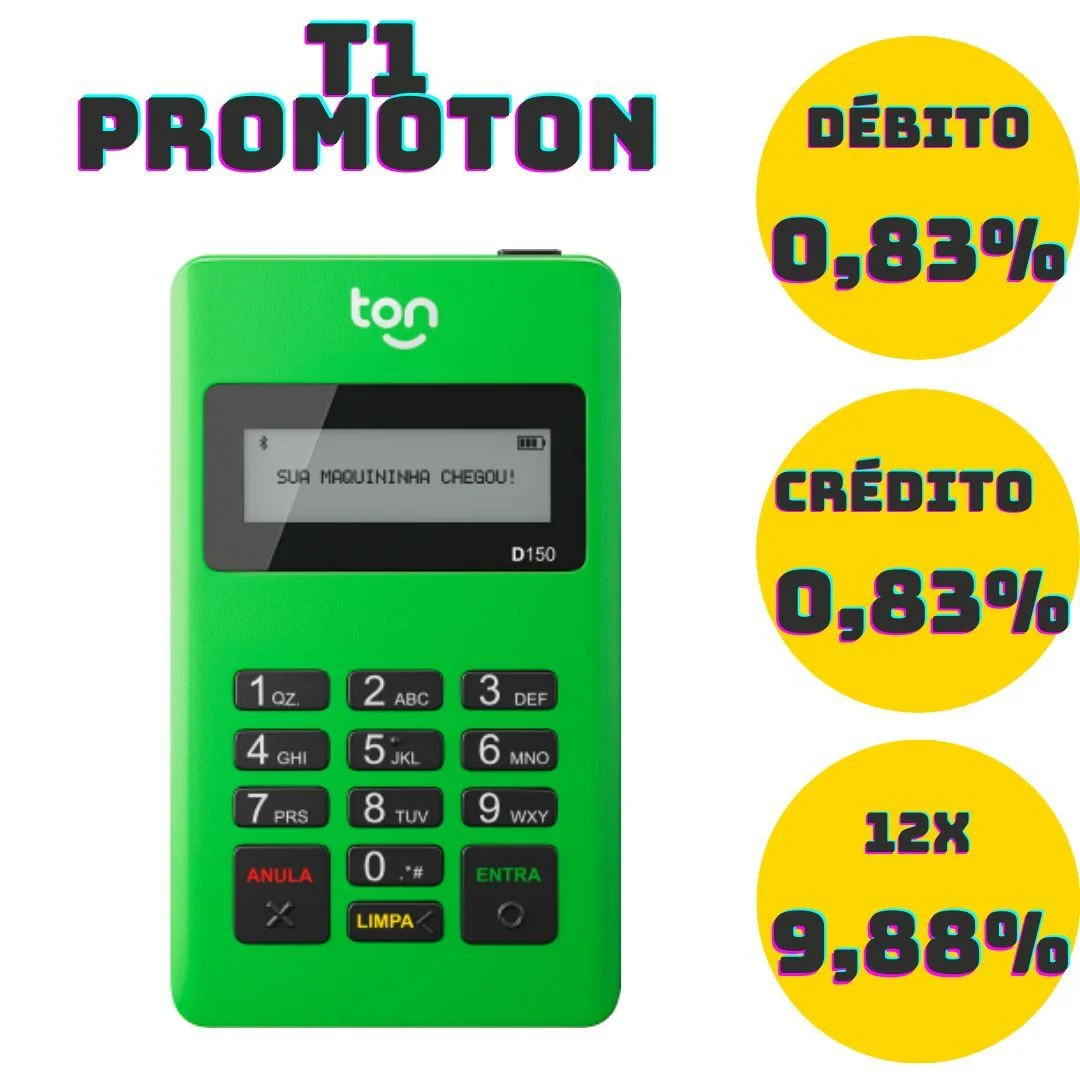 maquininha Ton T1 Promoton